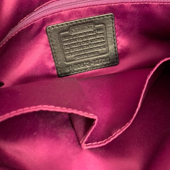 Coach Zoe Patent Leather Hobo Shoulder Bag--Black - Picture 13 of 16